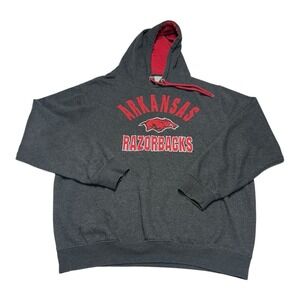 Arkansas Razorbacks Hoodie Mens XL Grey Hooded‎ Sweatshirt Campus Heritage NCAA